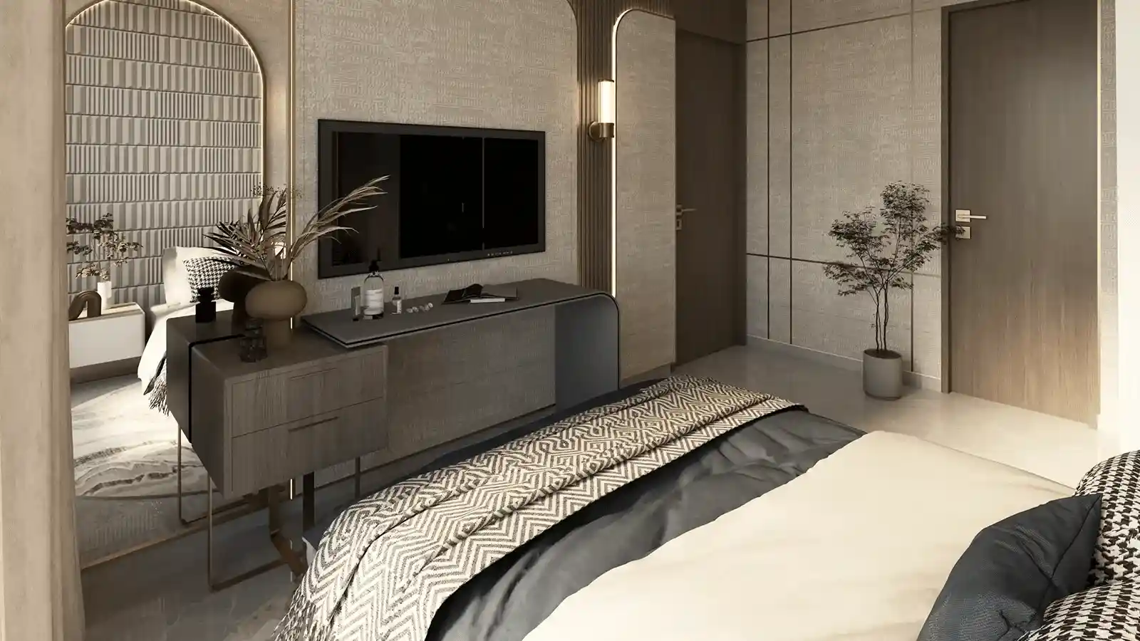 Master bedroom interior at Century Codename Blue Moon Jakkur Bangalore