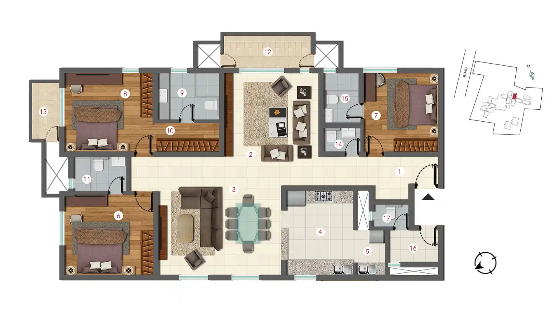 Century Codename Winning Kind Attur Main Road 3 BHK floor plan